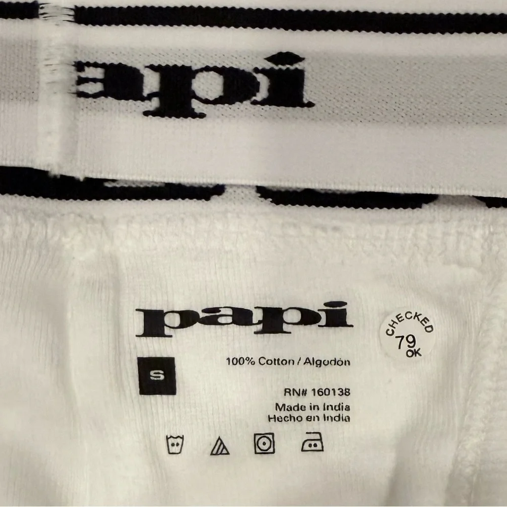 New Papi men’s three pack white cotton jock straps size small (28-30)